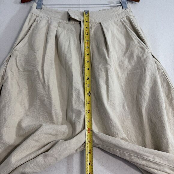 Free People Trouser in Beige Size Small  *missing One Of The Metal Hooks - Picture 5 of 10